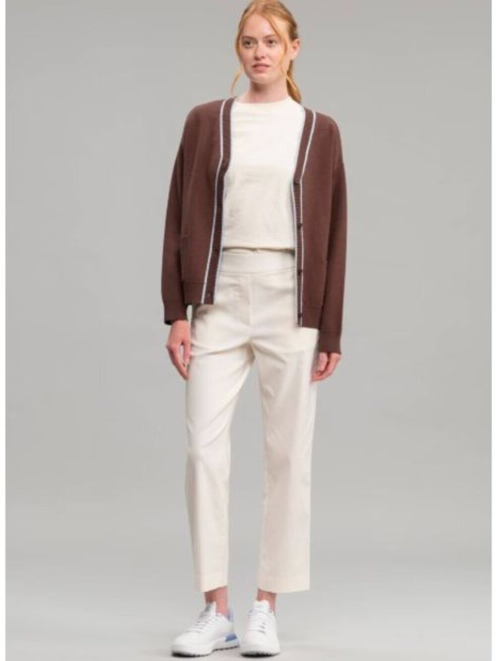 NWT Richer Poorer Women's Medium Piped Knit Cardigan MSRP $45